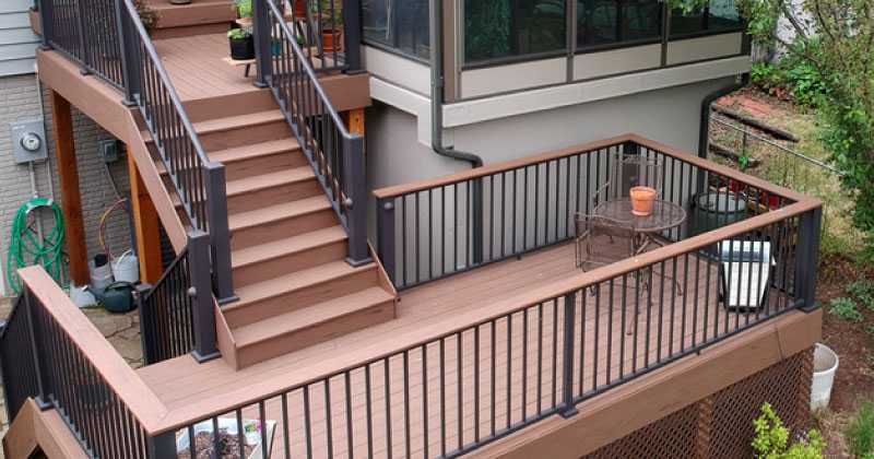 Build wooden decks on the sides of your house to save room.